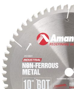 510601 Carbide Tipped Aluminum and Non-Ferrous Metals 10 Inch Dia x 60T TCG, -6 Deg, 5/8 Bore
