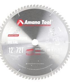 512721 Carbide Tipped Aluminum and Non-Ferrous Metals 12 Inch Dia x 72T TCG, -6 Deg, 1 Inch Bore