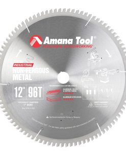 512961 Carbide Tipped Aluminum and Non-Ferrous Metals 12 Inch Dia x 96T TCG, -6 Deg, 1 Inch Bore