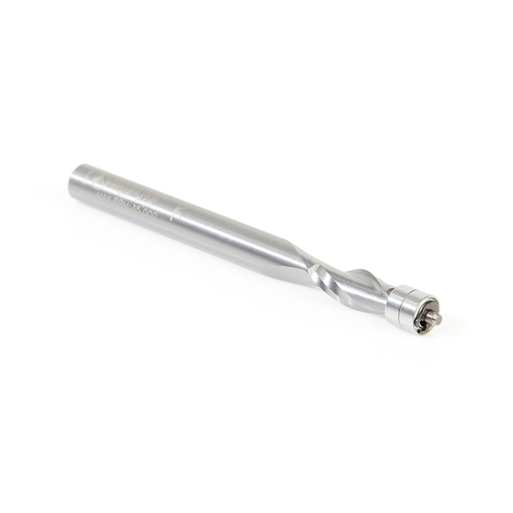 51422 Solid Carbide Aluminum Cutting Flush Trim Spiral Up-Cut 1/4 Dia x 1/2 x 1/4 Inch Shank