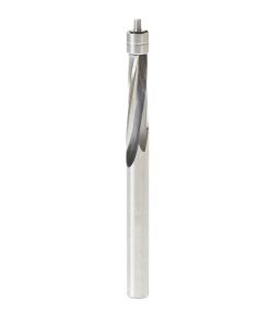 51436 Solid Carbide Spiral Plastic Flush Trim 1/4 Dia x 3/4 x 1/4 Shank x 3 Inch Long Double Ball Bearing