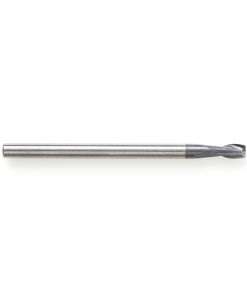 51461 CNC Solid Carbide Spiral for Steel & Stainless Steel with AlTiN Coating 2-Flute x 1/8 Dia x 1/4 x 1/8 Shank x 2 Inch Long Up-Cut Router Bit / 45º Corner Chamfer End Mill
