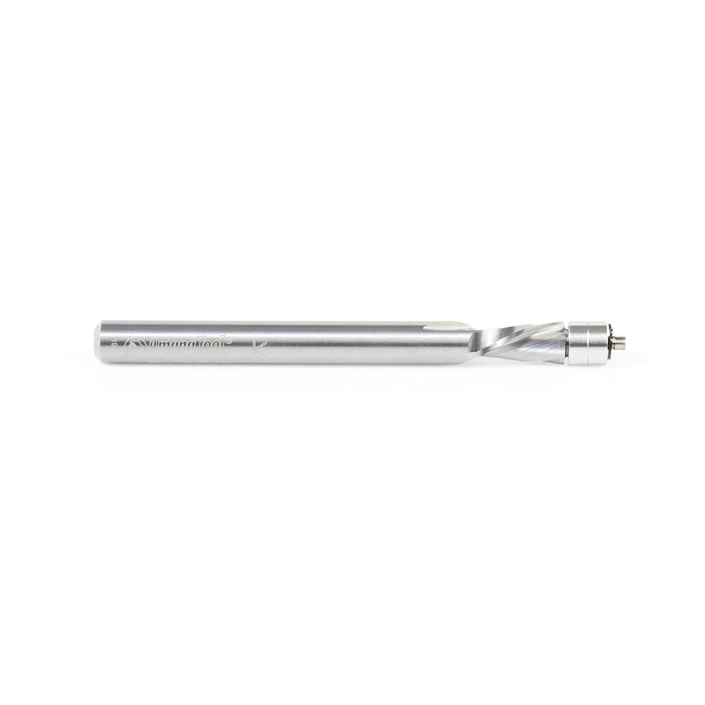 51522 Solid Carbide Aluminum Cutting Flush Trim Spiral Down-Cut 1/4 Dia x 1/2 x 1/4 Inch Shank