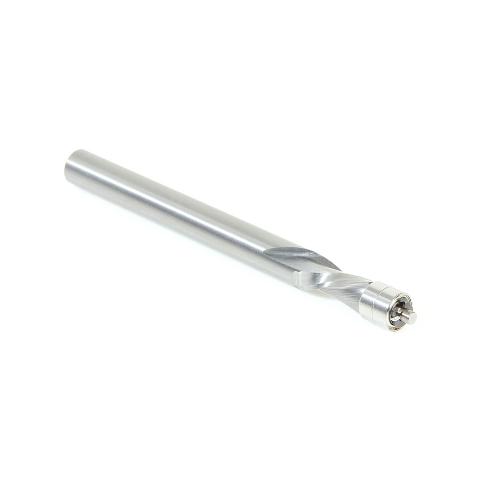 51522 Solid Carbide Aluminum Cutting Flush Trim Spiral Down-Cut 1/4 Dia x 1/2 x 1/4 Inch Shank