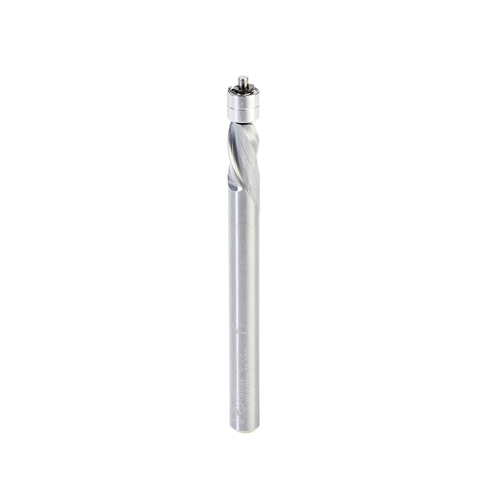 51522 Solid Carbide Aluminum Cutting Flush Trim Spiral Down-Cut 1/4 Dia x 1/2 x 1/4 Inch Shank