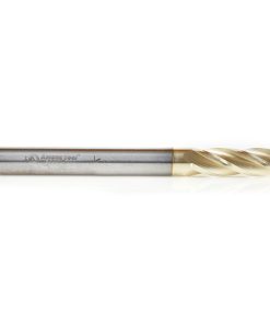 51525 Solid Carbide CNC Spiral for Glass Reinforced Plastic Cutting 1/4 Dia x 3/4 x 1/4 Shank Up-Cut ZrN Coated Router Bit