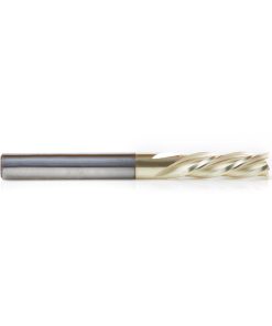 51535 Solid Carbide CNC Spiral for Glass Reinforced Plastic Cutting 1/4 Dia x 3/4 x 1/4 Shank Down-Cut ZrN Coated Router Bit