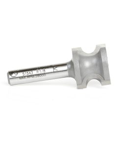51543 Carbide Tipped Bullnose 1/8 Radius x 23/32 Dia x 9/16 x 1/4 Inch Shank