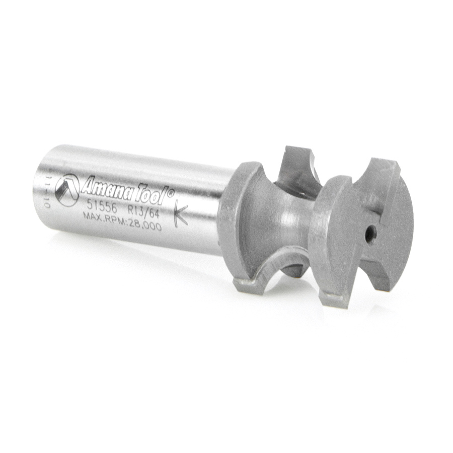51556 Carbide Tipped Bullnose 13/64 Radius x 7/8 Dia x 3/4 x 1/2 Inch Shank