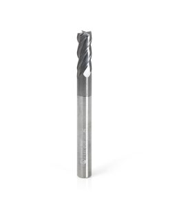 51593 CNC Variable Helix Spiral Square Bottom 1/4 Dia x 5/8 x 1/4 Shank Solid Carbide AlTiN Coated End Mill
