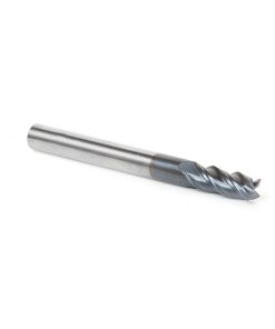51593 CNC Variable Helix Spiral Square Bottom 1/4 Dia x 5/8 x 1/4 Shank Solid Carbide AlTiN Coated End Mill
