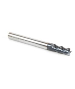 51605 CNC Variable Helix Spiral Corner Radius Bottom 1/4 Dia x 5/8 x 1/4 Shank x 0.015 Radius Solid Carbide AlTiN Coated Up-Cut End Mill