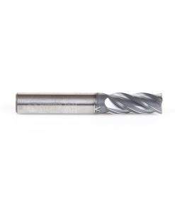 51607 CNC Variable Helix Spiral Corner Radius Bottom 3/8 Dia x 7/8 x 3/8 Shank x 0.020 Radius Solid Carbide AlTiN Coated Up-Cut End Mill