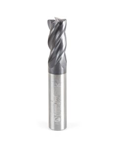 51609 CNC Variable Helix Spiral Corner Radius Bottom 1/2 Dia x 1 x 1/2 Shank x 0.030 Radius Solid Carbide AlTiN Coated Up-Cut End Mill