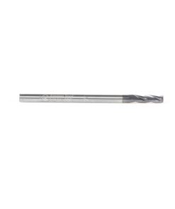 51610 CNC Metric Solid Carbide Spiral for Steel & Stainless Steel with AlTiN Coating 3-Flute x 3mm Dia x 3mm x 3mm Shank x 40mm Long Up-Cut Router Bit / 45º Corner Chamfer End Mill