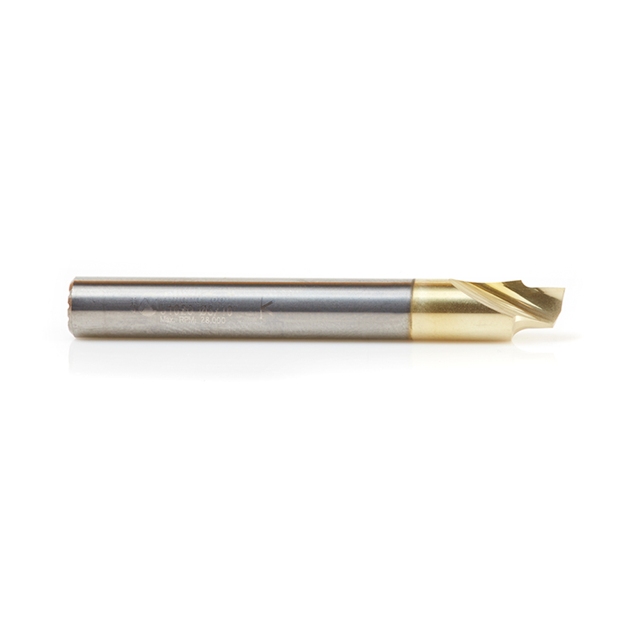51620 Solid Carbide Aluminum Cutting 3/64 Radius Edge x 3/16 Dia x 3/32 x 1/4 Shank ZrN Coated Up-Cut End Mill