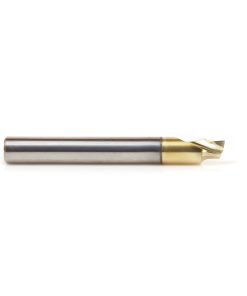 51622 Solid Carbide Aluminum Cutting 3/64 Radius Edge x 3/16 Dia x 1/8 x 1/4 Shank ZrN Coated Up-Cut End Mill