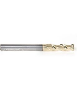 51624 CNC Solid Carbide Aluminum Cutting x 1/4 Dia x 3/4 x 1/4 Shank x 2-1/2 Inch Long x 2 Flute ZrN Coated Up-Cut End Mill