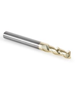 51624 CNC Solid Carbide Aluminum Cutting x 1/4 Dia x 3/4 x 1/4 Shank x 2-1/2 Inch Long x 2 Flute ZrN Coated Up-Cut End Mill