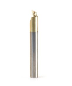 51625 Solid Carbide Aluminum Cutting Chamfer Edge 3/16 Dia x 3/32 x 1/4 Shank ZrN Coated Up-Cut End Mill