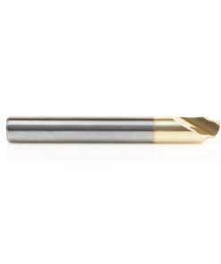 51625 Solid Carbide Aluminum Cutting Chamfer Edge 3/16 Dia x 3/32 x 1/4 Shank ZrN Coated Up-Cut End Mill