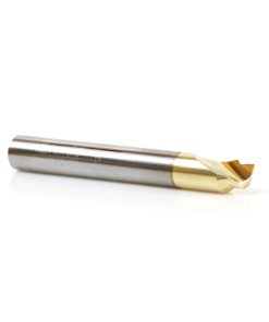51627 Solid Carbide Aluminum Chamfer Edge 3/16 Dia x 1/8 x 1/4 Shank ZrN Coated Up-Cut End Mill