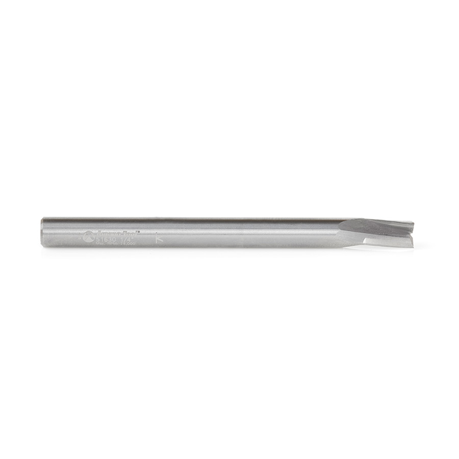 51630 Solid Carbide Spiral Finisher 1/4 Dia x 3/8 x 1/4 Shank Up-Cut Router Bit