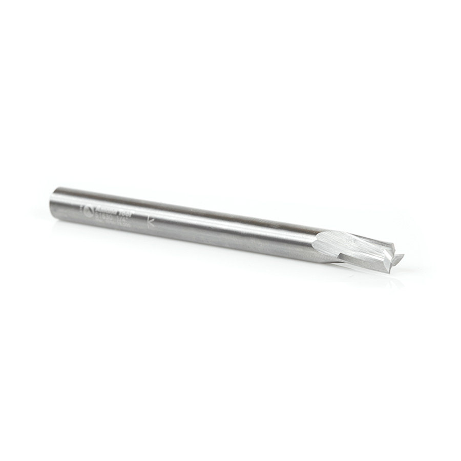 51630 Solid Carbide Spiral Finisher 1/4 Dia x 3/8 x 1/4 Shank Up-Cut Router Bit