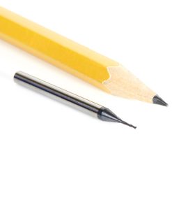 51663 AlTiN Coated CNC Steel, Stainless Steel & Composite Square Mini End Mill 0.025 Dia x 0.075 x 1/8 Shank