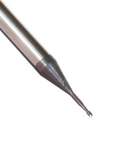 51663 AlTiN Coated CNC Steel, Stainless Steel & Composite Square Mini End Mill 0.025 Dia x 0.075 x 1/8 Shank