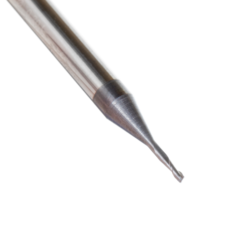 51664 AlTiN Coated CNC Steel, Stainless Steel & Composite Square Mini End Mill 0.030 Dia x 0.090 x 1/8 Shank