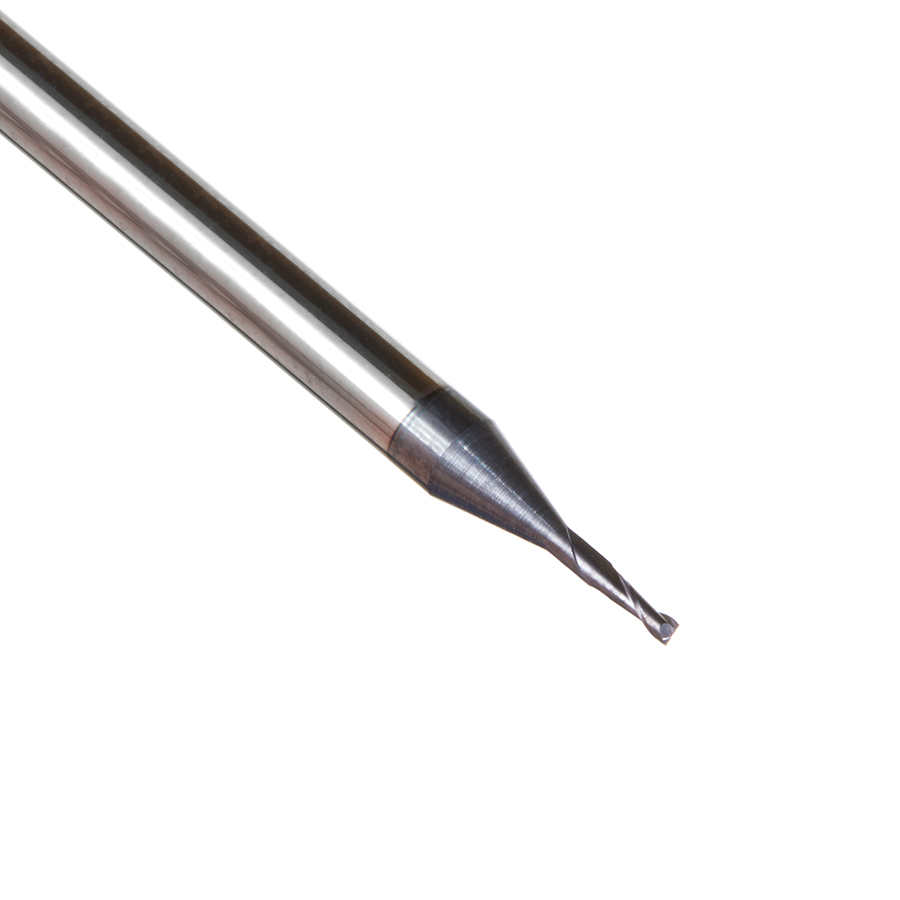 51665 AlTiN Coated CNC Steel, Stainless Steel & Composite Square Mini End Mill 0.035 Dia x 0.105 x 1/8 Shank