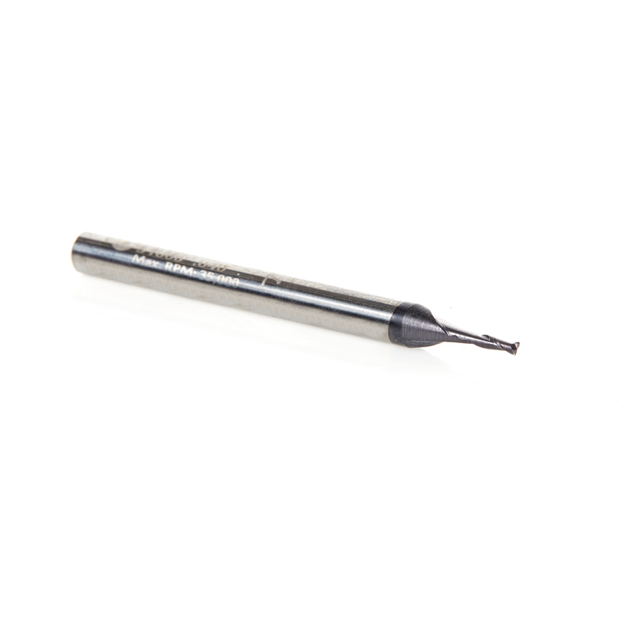 51666 AlTiN Coated CNC Steel, Stainless Steel & Composite Square Mini End Mill 0.040 Dia x 0.120 x 1/8 Shank