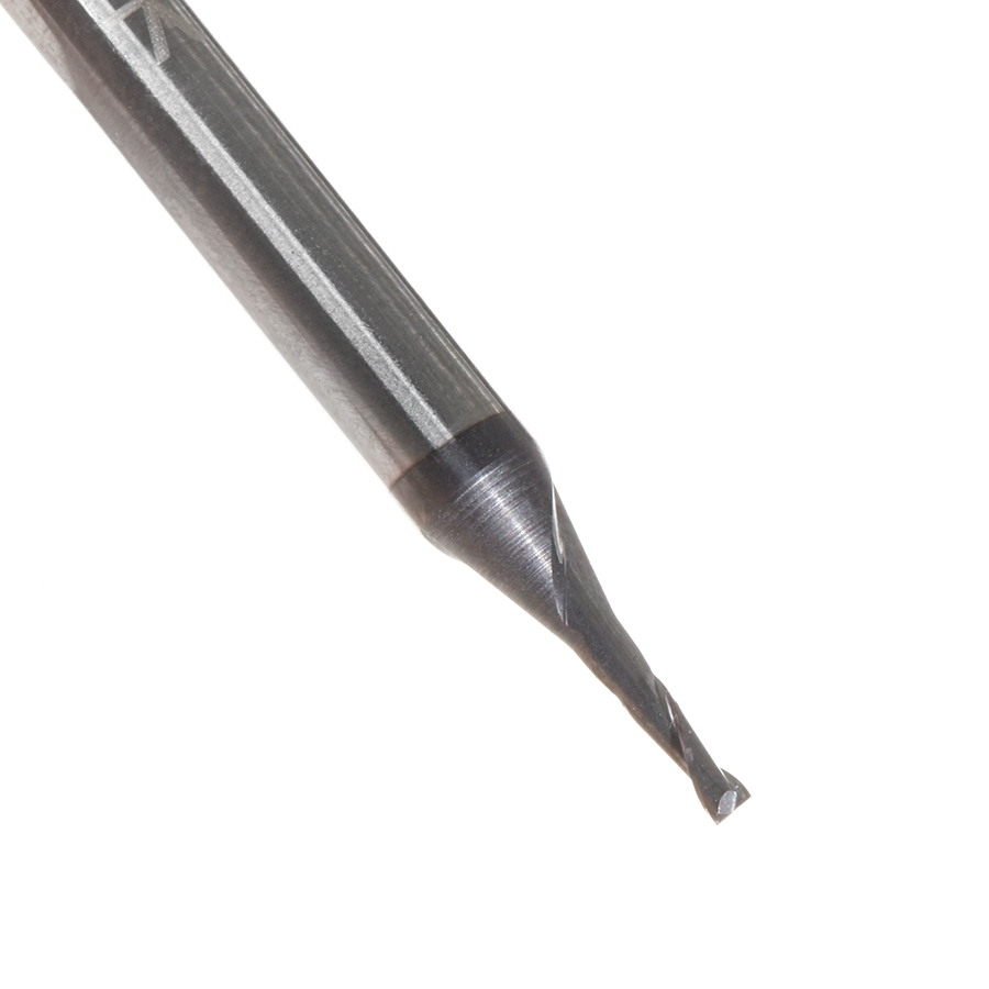 51666 AlTiN Coated CNC Steel, Stainless Steel & Composite Square Mini End Mill 0.040 Dia x 0.120 x 1/8 Shank
