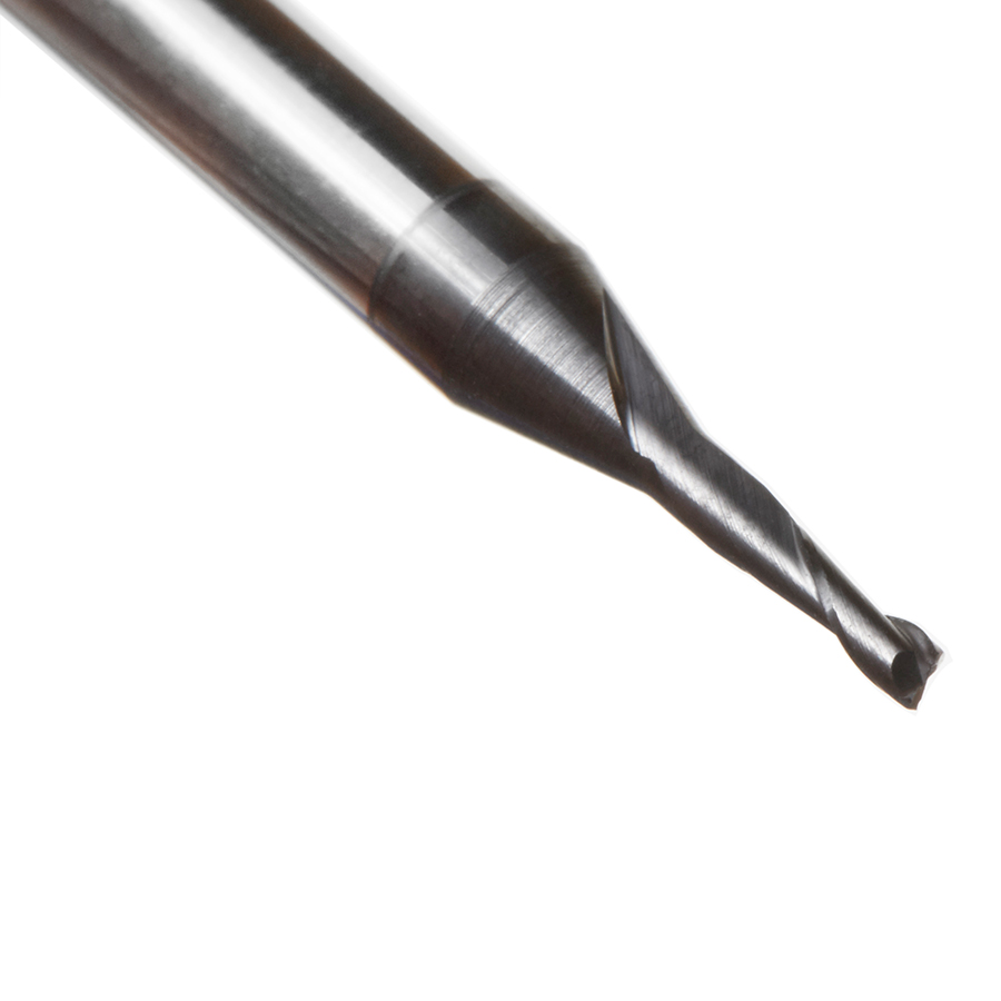 51667 AlTiN Coated CNC Steel, Stainless Steel & Composite Square Mini End Mill 0.045 Dia x 0.135 x 1/8 Shank