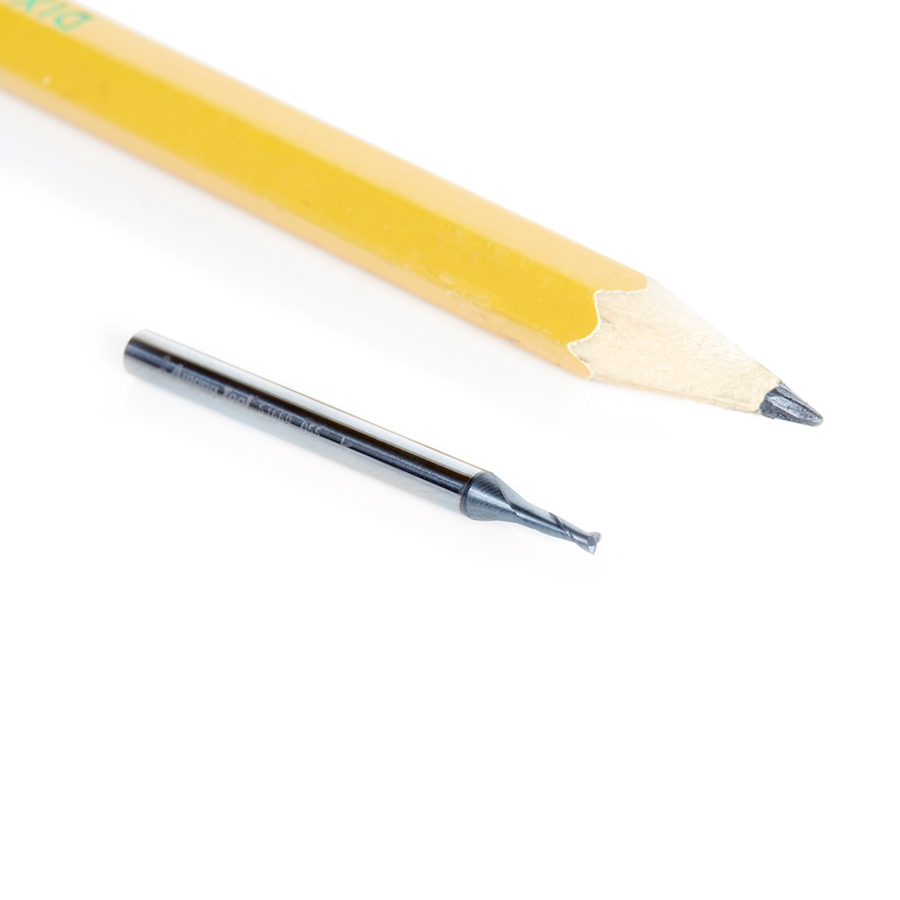 51669 AlTiN Coated CNC Steel, Stainless Steel & Composite Square Mini End Mill 0.055 Dia x 0.267 x 1/8 Shank
