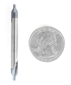 51670 CNC 118 Degree Point Center Drill High Performance Solid Carbide 60 Degree Countersink 3/16 Dia x 5/64 x 3/16 Shank AlTiN Coated Router Bit