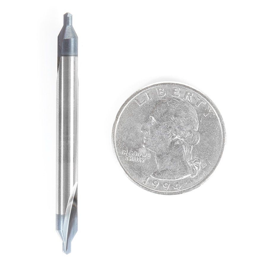 51670 CNC 118 Degree Point Center Drill High Performance Solid Carbide 60 Degree Countersink 3/16 Dia x 5/64 x 3/16 Shank AlTiN Coated Router Bit