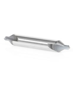 51672 CNC 118 Degree Point Center Drill High Performance Solid Carbide 60 Degree Countersink 5/16 Dia x 1/8 x 5/16 Shank AlTiN Coated Router Bit