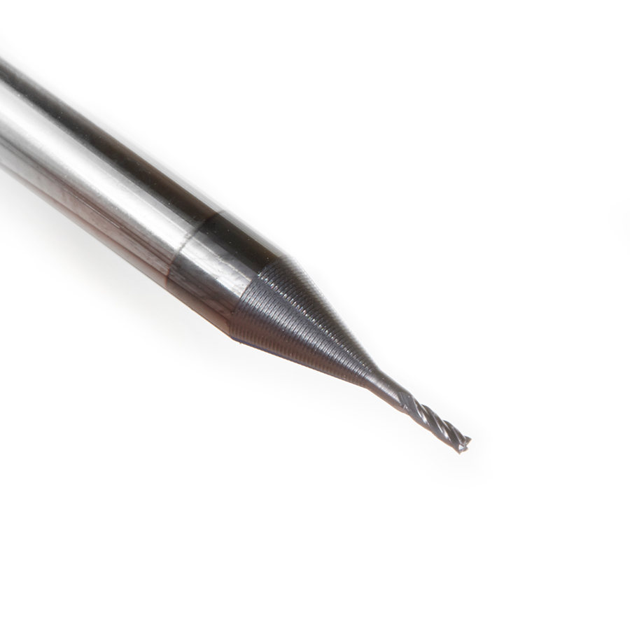 51722 AlTiN Coated CNC Steel, Stainless Steel & Composite Square Mini End Mill 0.025 Dia x 0.075 x 1/8 Shank