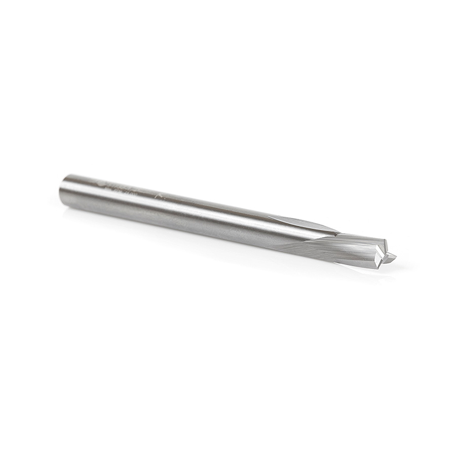 51730 Solid Carbide Spiral Finisher 1/4 Dia x 3/8 x 1/4 Shank Down-Cut Router Bit