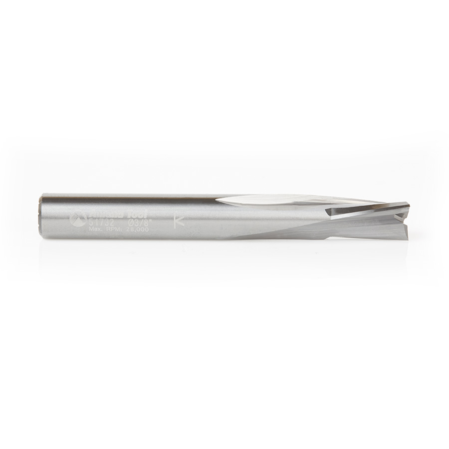 51732 Solid Carbide Spiral Finisher 3/8 Dia x 5/8 x 3/8 Shank Down-Cut Router Bit