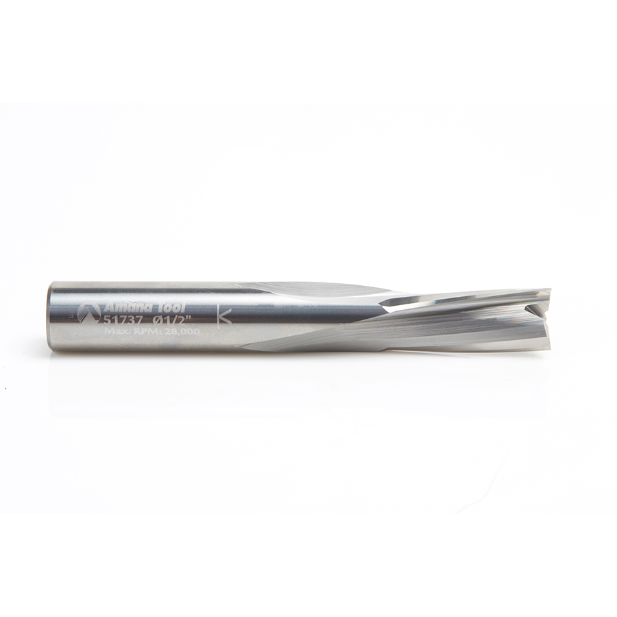 51737 Solid Carbide Spiral Finisher 1/2 Dia x 1-1/8 x 1/2 Shank Down-Cut Router Bit