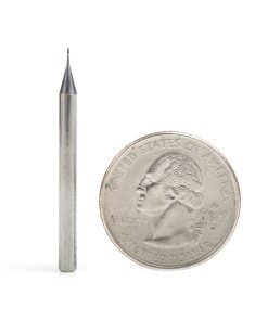 51740 AlTiN Coated CNC Steel, Stainless Steel & Composite Ball End Mini Mill 0.015 Dia x Radius 0.0075 x 0.045 x 1/8 Shank