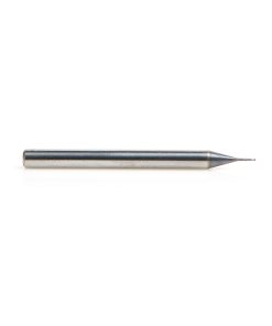 51740 AlTiN Coated CNC Steel, Stainless Steel & Composite Ball End Mini Mill 0.015 Dia x Radius 0.0075 x 0.045 x 1/8 Shank
