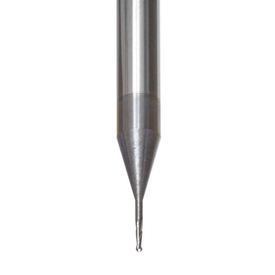 51741 AlTiN Coated CNC Steel, Stainless Steel & Composite Ball End Mini Mill 0.020 Dia x 0.060 x 1/8 Shank