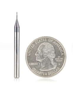 51741 AlTiN Coated CNC Steel, Stainless Steel & Composite Ball End Mini Mill 0.020 Dia x 0.060 x 1/8 Shank