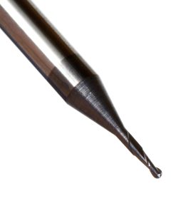 51743 AlTiN Coated CNC Steel, Stainless Steel & Composite Ball End Mini Mill 0.030 Dia x 0.090 x 1/8 Shank