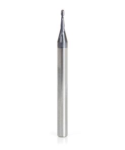 51745 AlTiN Coated CNC Steel, Stainless Steel & Composite Ball End Mini Mill 0.040 Dia x 0.120 x 1/8 Shank