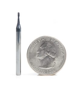 51747 AlTiN Coated CNC Steel, Stainless Steel & Composite Ball End Mini Mill 0.050 Dia x 0.174 x 1/8 Shank